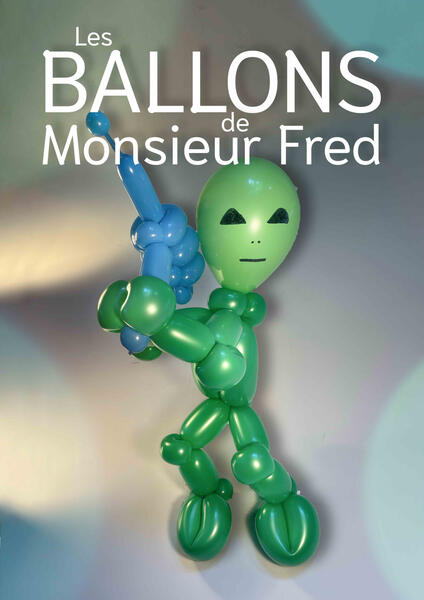 Affiche représentant une sculpture sur ballons