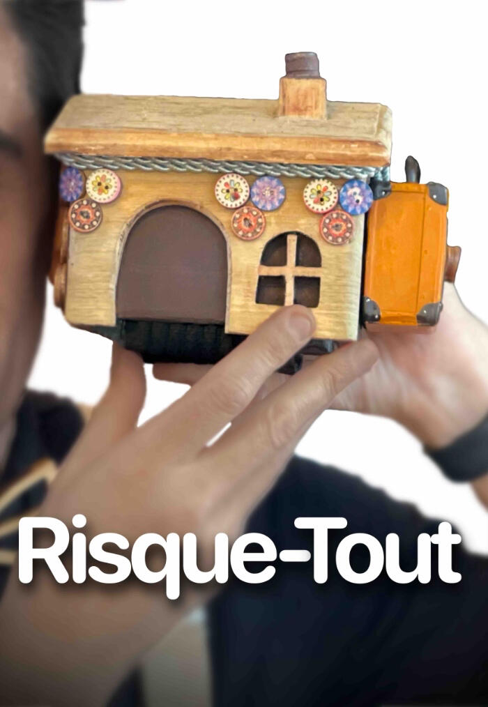 Risque-Tout Visuel promotionnel pour un spectacle pour enfants et jeunes publics à destination des médiathèques et centres de loisirs à Lille