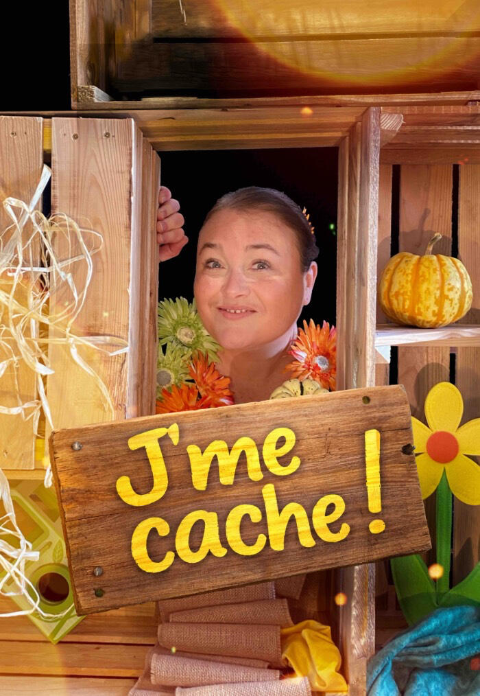 J'me cache ! Visuel promotionnel pour un spectacle pour médiathèque et enfants dans le nord de la France