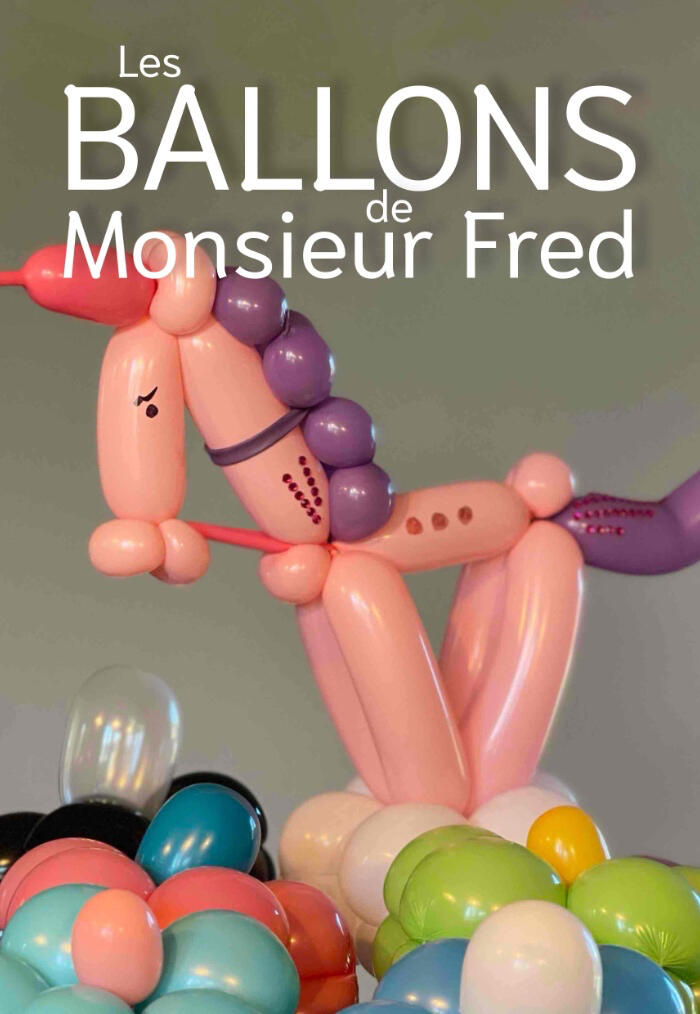 Affiche pour l'animation de sculpture sur ballons Visuel promotionnel pour de la sculpture de ballons à destination des médiathèques et centres de loisirs à Lille